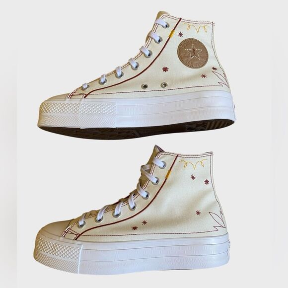 NWT Converse Chuck Taylor All Star Lift Platform Western Stitch Women's Size 9 - Picture 6 of 16